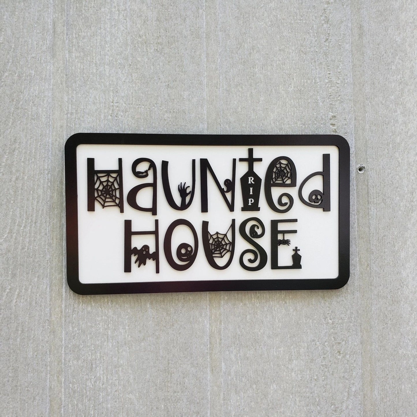 Haunted House Halloween Wall Sign