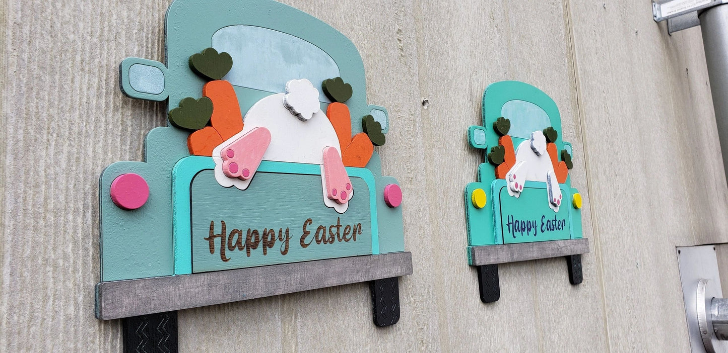 3D Easter Bunny Hopping Carrot Truck