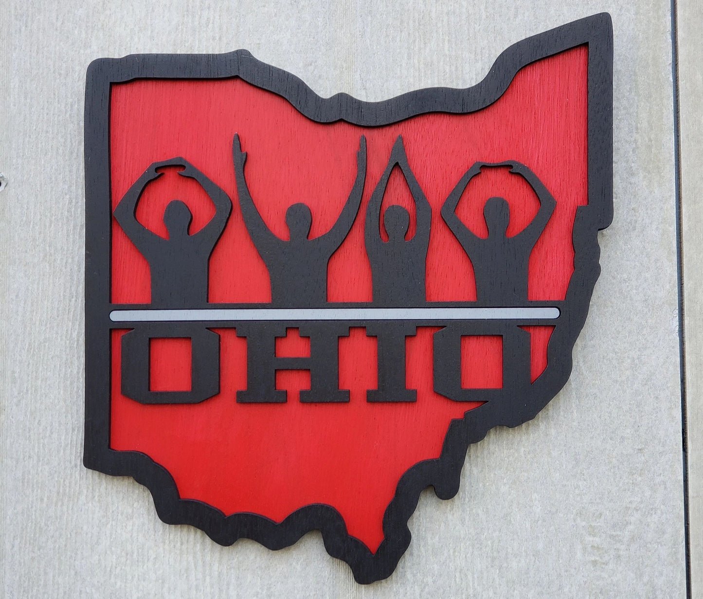 Ohio State Wall Sign, O-H-I-O Sign