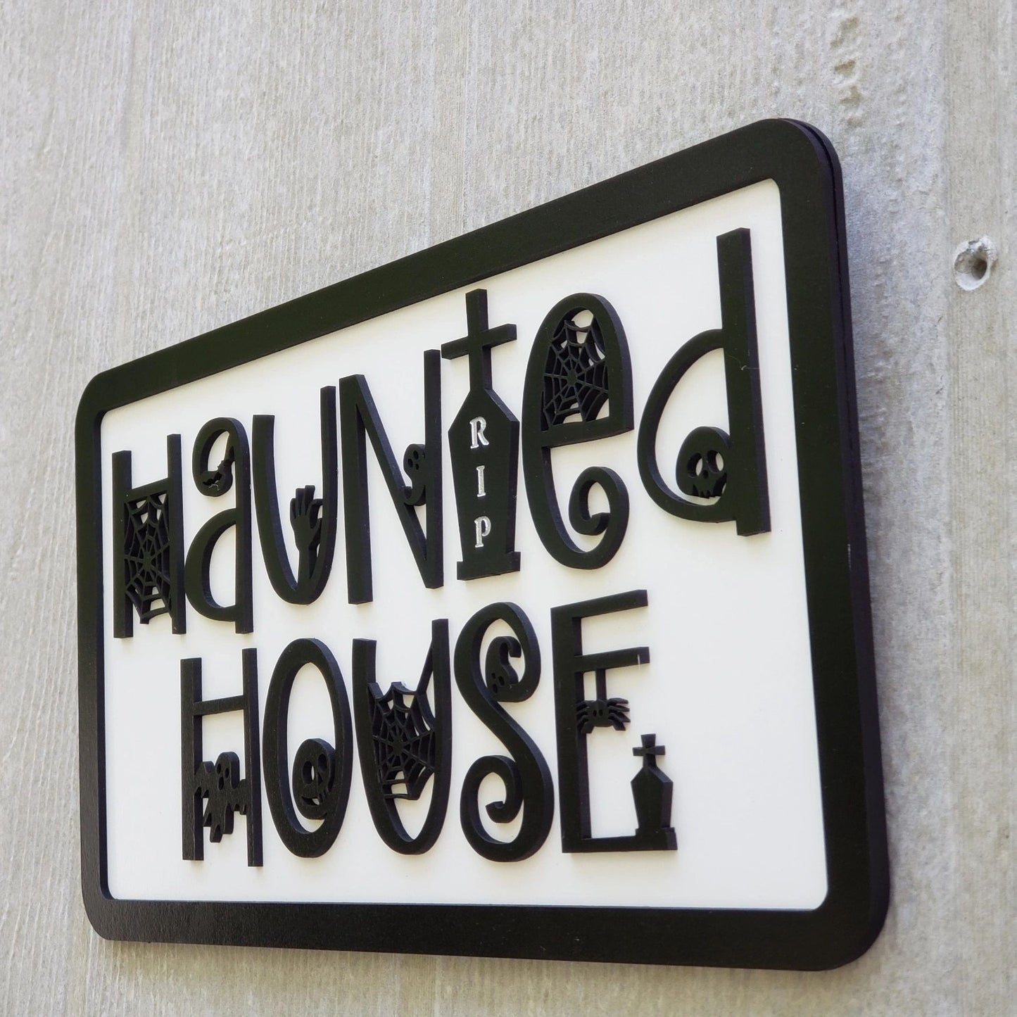 Haunted House Halloween Wall Sign