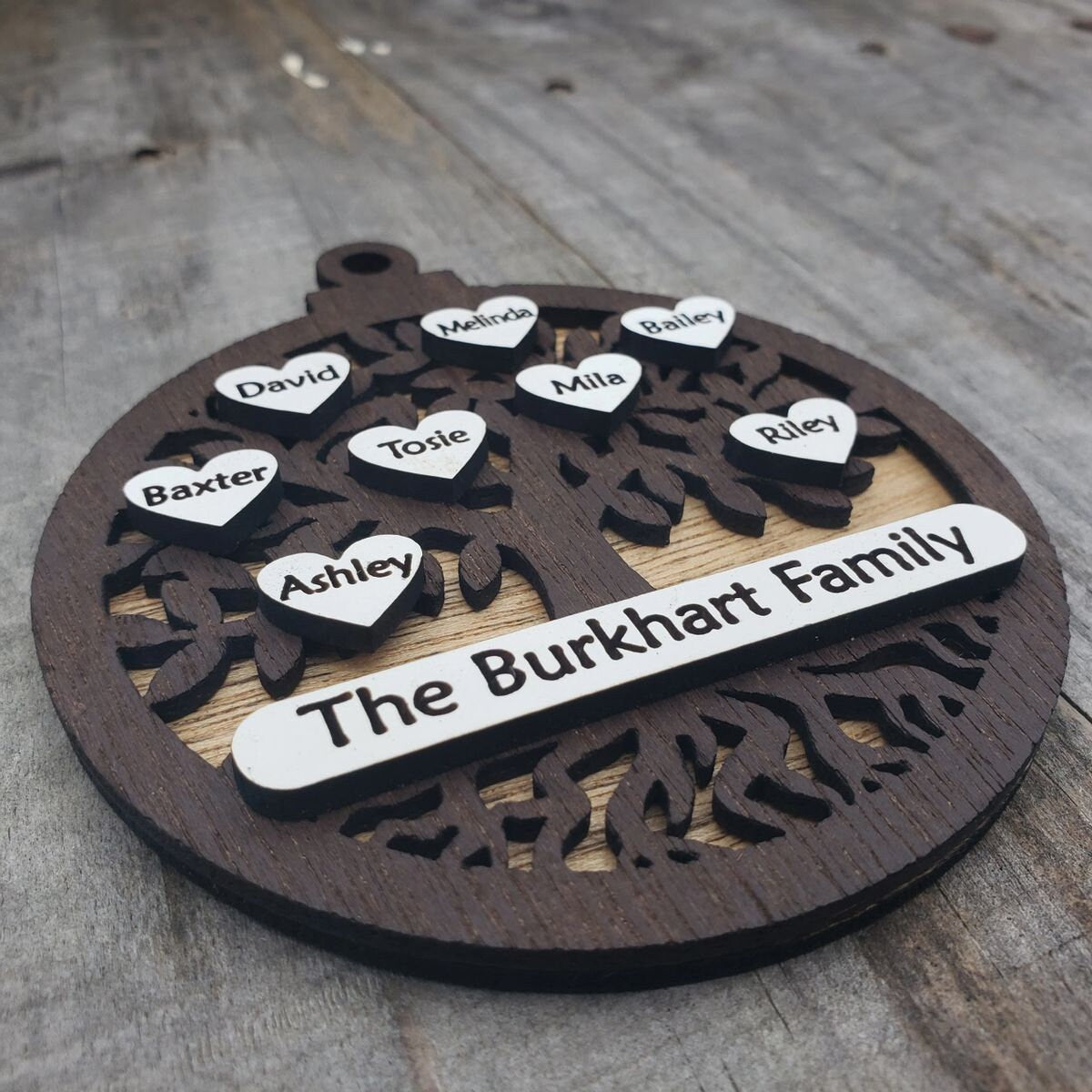 Family Tree Christmas Ornament, Mothers Day, Personalized Family Tree Ornament