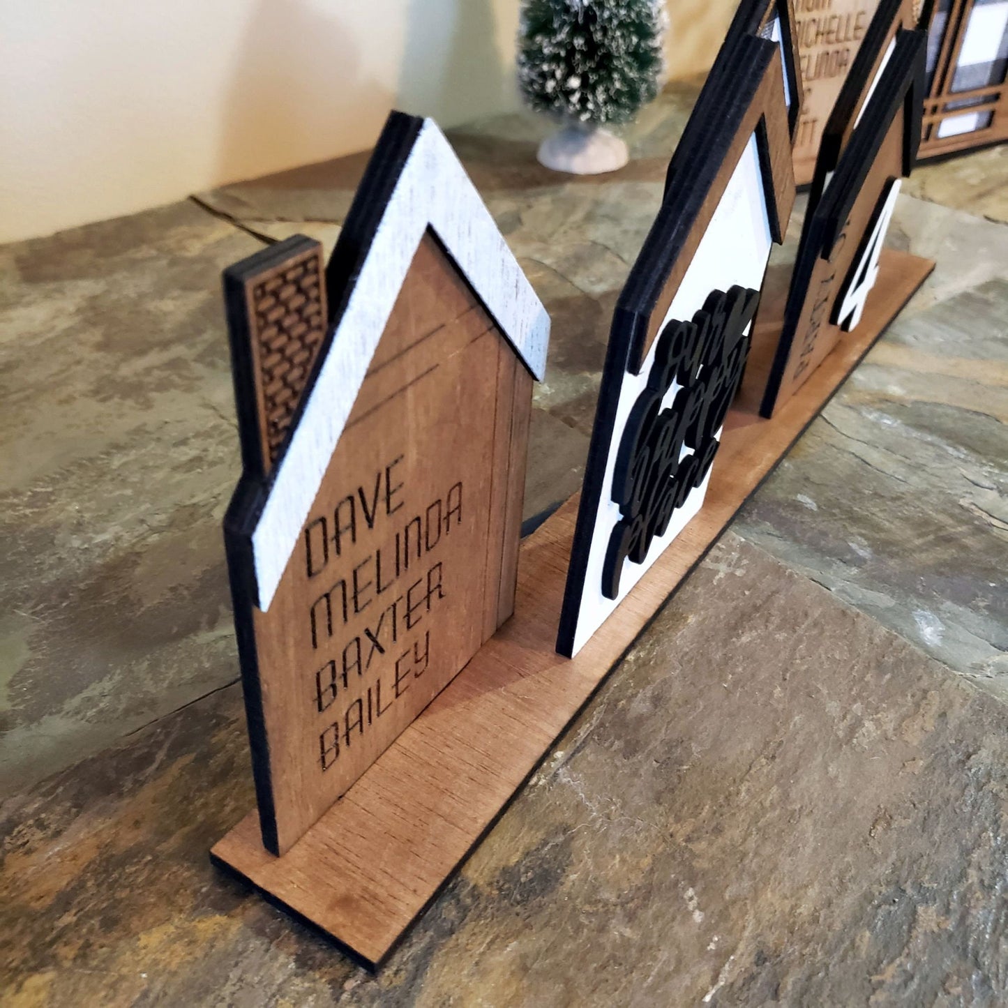 Custom Standing Houses Shelf Sitter Decor