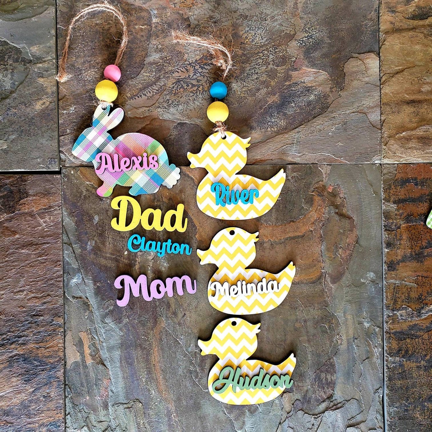 Custom Easter Basket Tags Bunny - Egg - Ducky- Gift Tags - Personalized-Easter