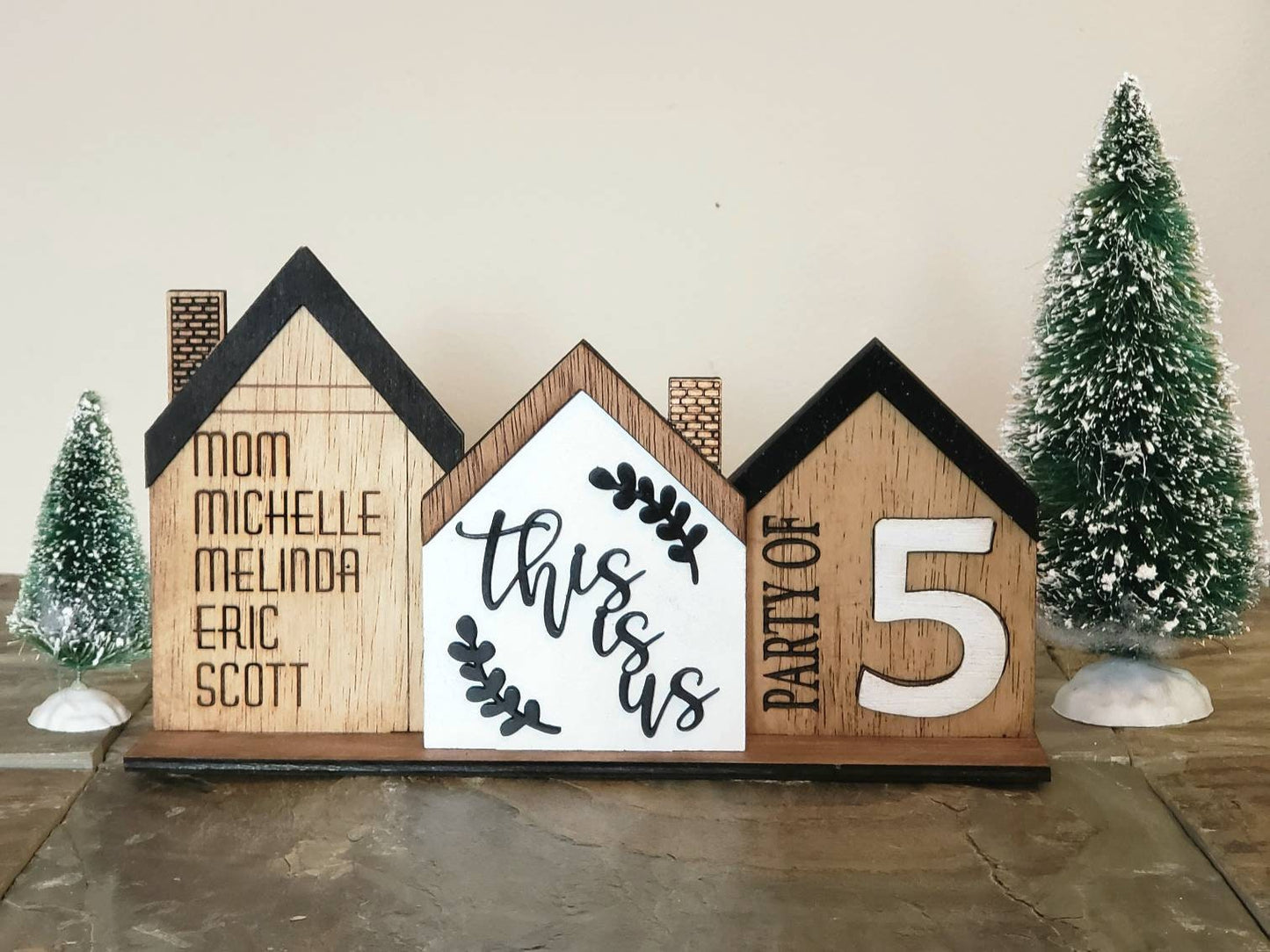 Custom Standing Houses Shelf Sitter Decor