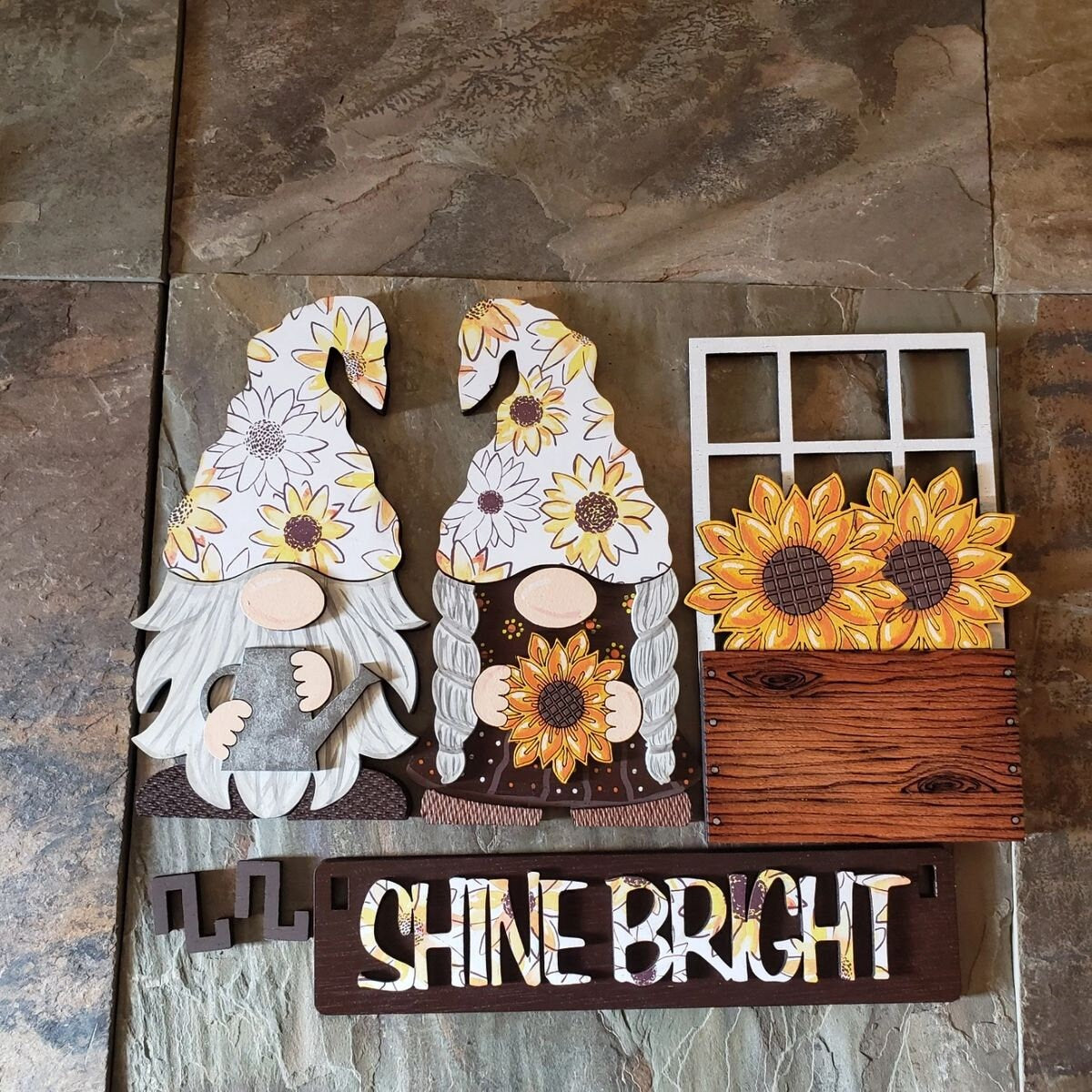 Sunflower Gnomes Shine Bright Interchangeable Wagon Set